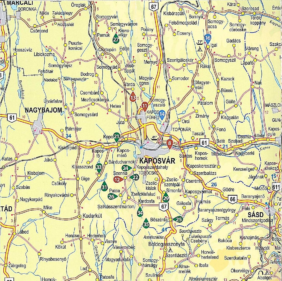 térkép kaposvár és környéke Tourinform Iroda Kaposvar térkép kaposvár és környéke